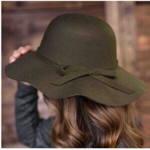 Gypsy Warrior Women's 100% Wool Felt Floppy Hat One Size Army Green